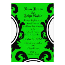 Faire-part de mariage noir baroque (de chaux)