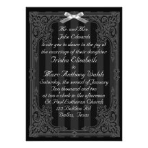 Faire-part de mariage noir et blanc