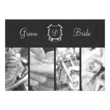 Faire-part de mariage noir et blanc à la mode de c
