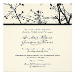 Faire-part de mariage noir et blanc d'arbre d'hive