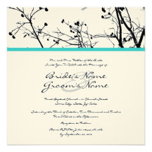 Faire-part de mariage noir et blanc d'arbre d'hive