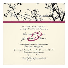 Faire-part de mariage noir et blanc d'arbre d'hive