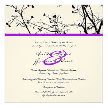 Faire-part de mariage noir et blanc d'arbre d'hive