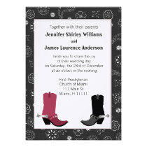 Faire-part de mariage occidental de bottes de cowb invitations