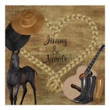 FAIRE-PART DE MARIAGE OCCIDENTAL DE CHEVAL