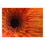 Faire-part de mariage orange de marguerite de Gerb