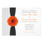 Faire-part de mariage orange de point de polka de 