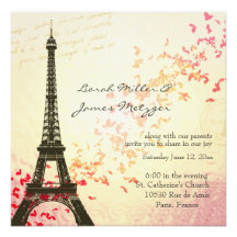 Faire-part de mariage orienté de Paris