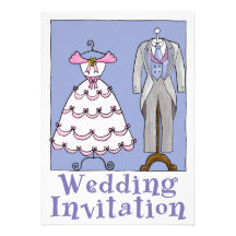 Faire-part de mariage original de robe