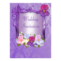 Faire-part de mariage pourpre