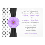 Faire-part de mariage pourpre de point de polka de