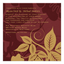 Faire-part de mariage profond de forêt