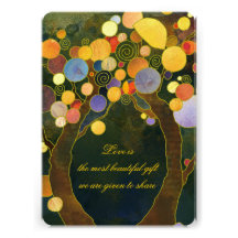 Faire-part de mariage romantique d'arbres d'amour 