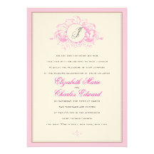 Faire-part de mariage romantique de monogramme dan