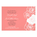 Faire-part de mariage rose de fleur