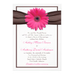 Faire-part de mariage rose de ruban de Brown de ma