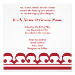 Faire-part de mariage rouge/blanc de sonate