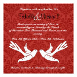 Faire-part de mariage rouge et noir romantique de 