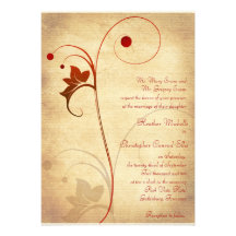Faire-part de mariage rustique de baies de vigne d