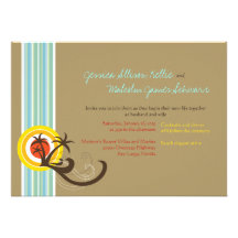 Faire-part de mariage tropical de vacances de plag