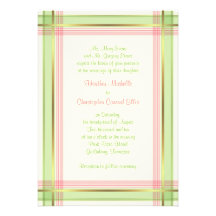 Faire-part de mariage vert en bon état de plaid de