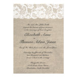 Faire-part de mariage vintage de regard de dentell