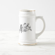 Faire-part de mariage vintage d'inséparables mugs à café