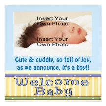 Faire-part de naissance bienvenu de bébé