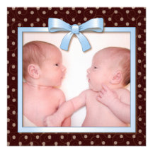 Faire-part de naissance bleu de photo de bébé de g