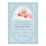Faire-part de naissance bleu d'ovales