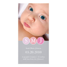 Faire-part de naissance carte avec photo