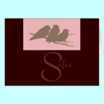 Faire-part de naissance chic 1 de fille de mod - p cartes