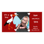 Faire-part de naissance Cigogne It's a boy Cartes De Vœux Avec Photo