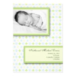 faire-part de naissance de 5x7 GreenBlue Fleur De 