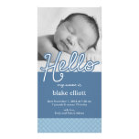 Faire-part de naissance de bébé de bonbon bonjour  photocarte customisée