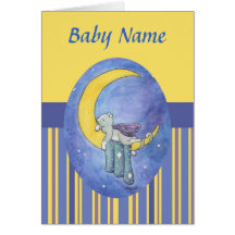 Faire-part de naissance de bonne nuit carte de vœux