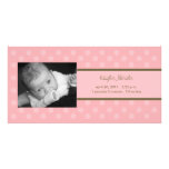 Faire-part de naissance de carte photo de pois cartes avec photo