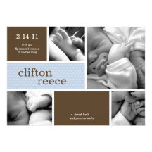 Faire-part de naissance de Cuddlebug (rose ou bleu
