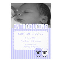 Faire-part de naissance de garçon de Wesley