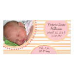 Faire-part de naissance de photo photocartes personnalisées