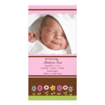 Faire-part de naissance de PHOTO de bébé de fleur Photocarte Personnalisée