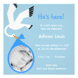 Faire-part de naissance de photo de bébé - garçon