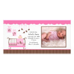 Faire-part de naissance de PHOTO de fille de pièce Cartes De Vœux Avec Photo