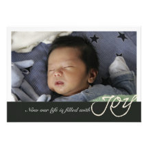 Faire-part de naissance de photo de joie