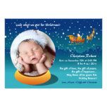 Faire-part de naissance de photo de Noël de globe 