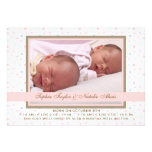 Faire-part de naissance de photo de rose de fronti