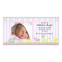 Faire-part de naissance de PHOTO de train de bébé  Modèle Pour Photocarte