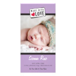 FAIRE-PART DE NAISSANCE DE PHOTO : : fait avec amo Modèle Pour Photocarte