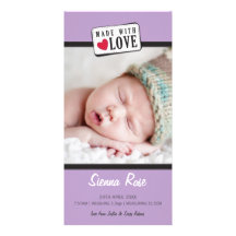 FAIRE-PART DE NAISSANCE DE PHOTO : : fait avec amo Modèle Pour Photocarte