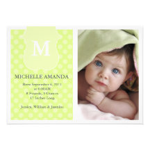 Faire-part de naissance de point de polka